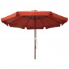 Parasol ogrodowy na drewnianym słupku, 330 cm, terakota