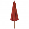 Parasol ogrodowy na drewnianym słupku, 330 cm, terakota