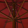 Parasol ogrodowy na drewnianym słupku, 330 cm, terakota