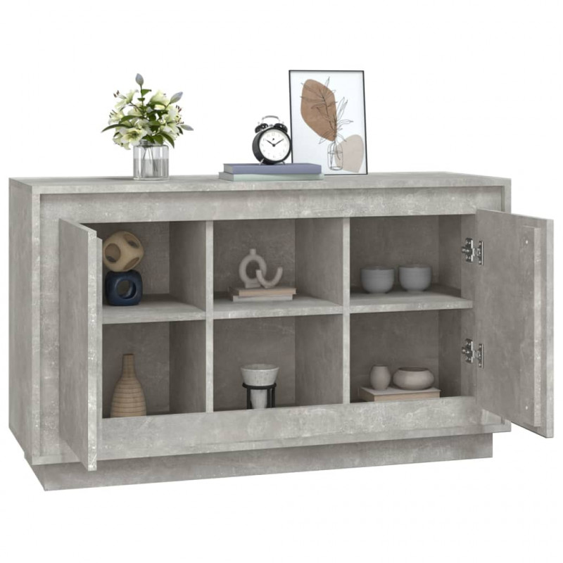 Szafka, szarość betonu, 102x35x60 cm, materiał drewnopochodny