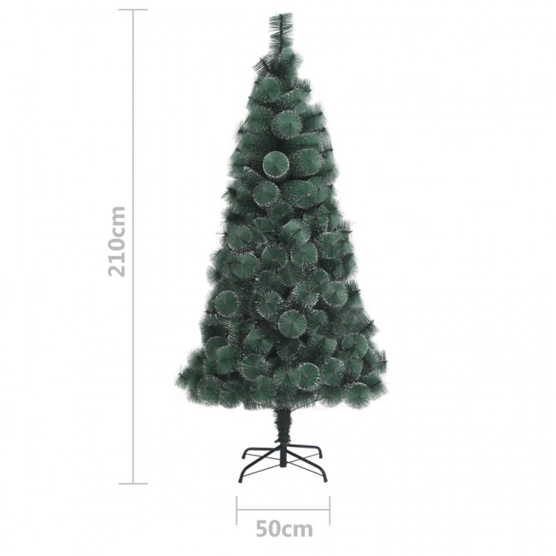 Sztuczna choinka ze stojakiem, zielona, 210 cm, PET