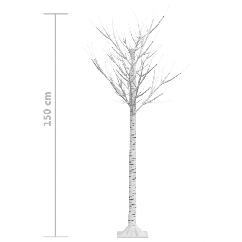 Wierzba z oświetleniem, 140 niebieskich diod LED, 1,5 m