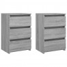 Szafki nocne, 2 szt., szary dąb, 40x35x62,5 cm