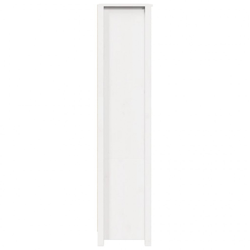 Szafka, biała, 80x35x154 cm, lite drewno sosnowe