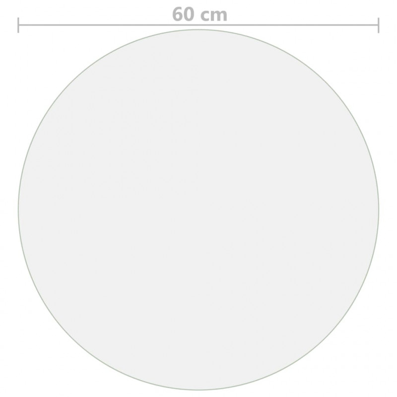 Mata ochronna na stół, matowa, Ø 60 cm, 2 mm, PVC