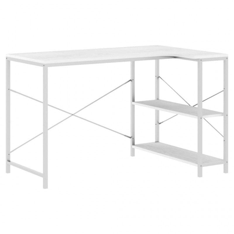 Biurko komputerowe, białe 110x72x70 cm, materiał drewnopochodny