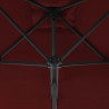 Parasol ogrodowy na stalowym słupku, bordowy, 250x250x230 cm