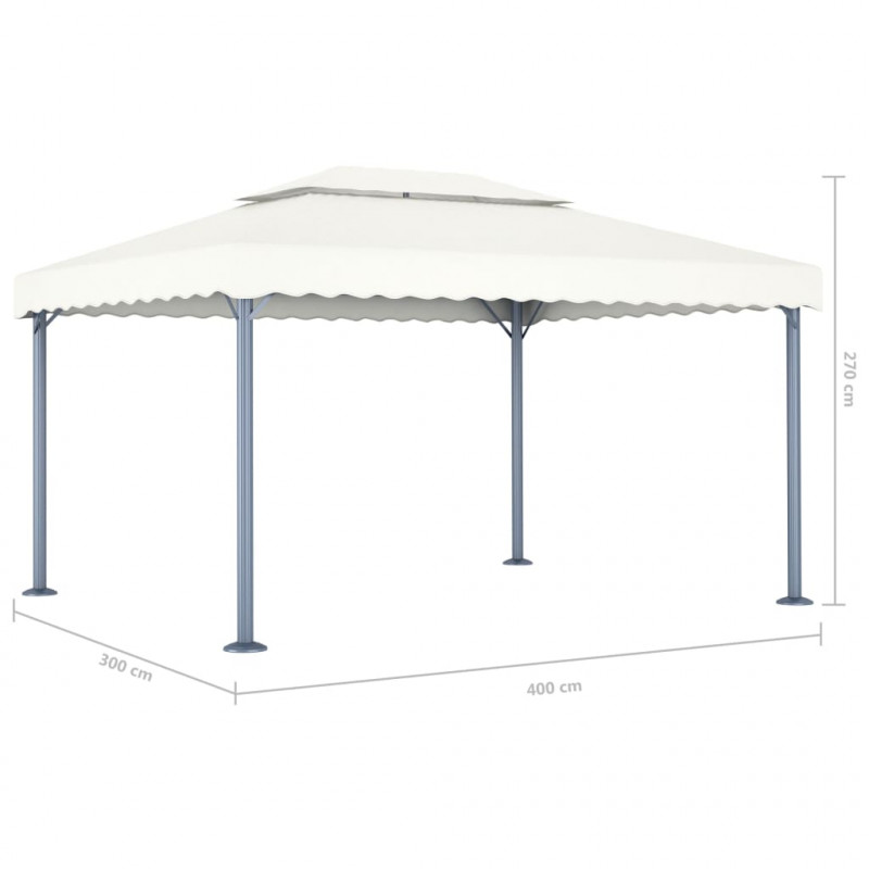 Altana, 400 x 300 cm, kremowa, aluminium
