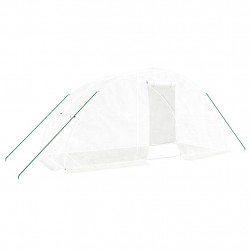 Szklarnia ze stalową ramą, biała, 10 m², 5x2x2,3 m