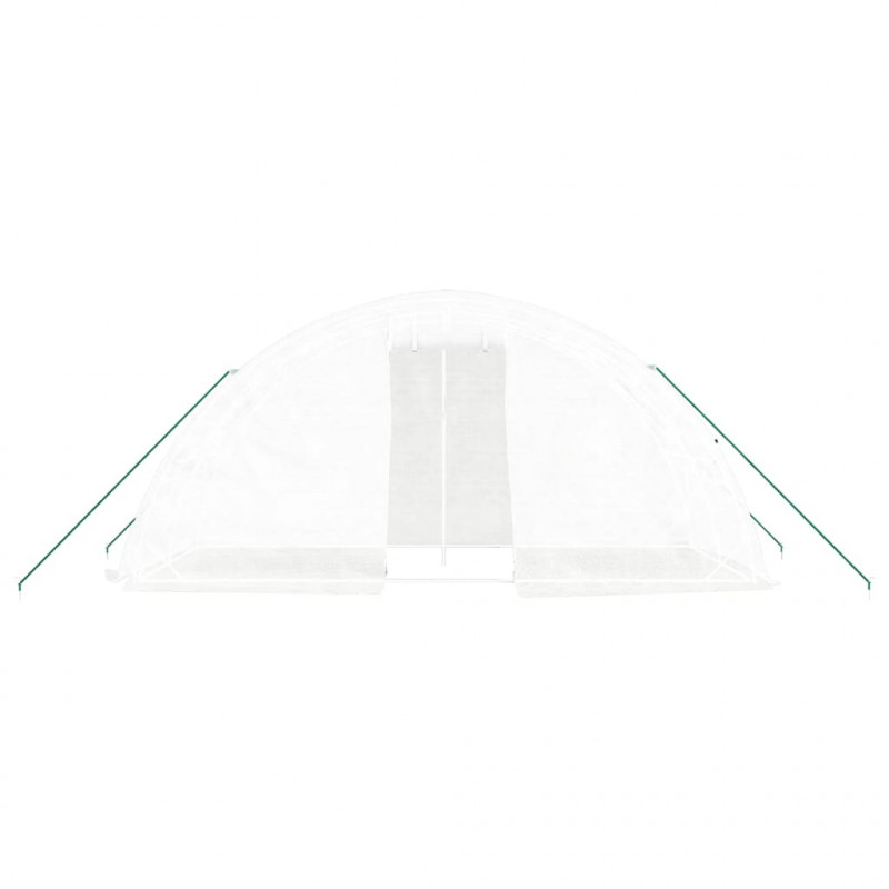 Szklarnia ze stalową ramą, biała, 10 m², 5x2x2,3 m
