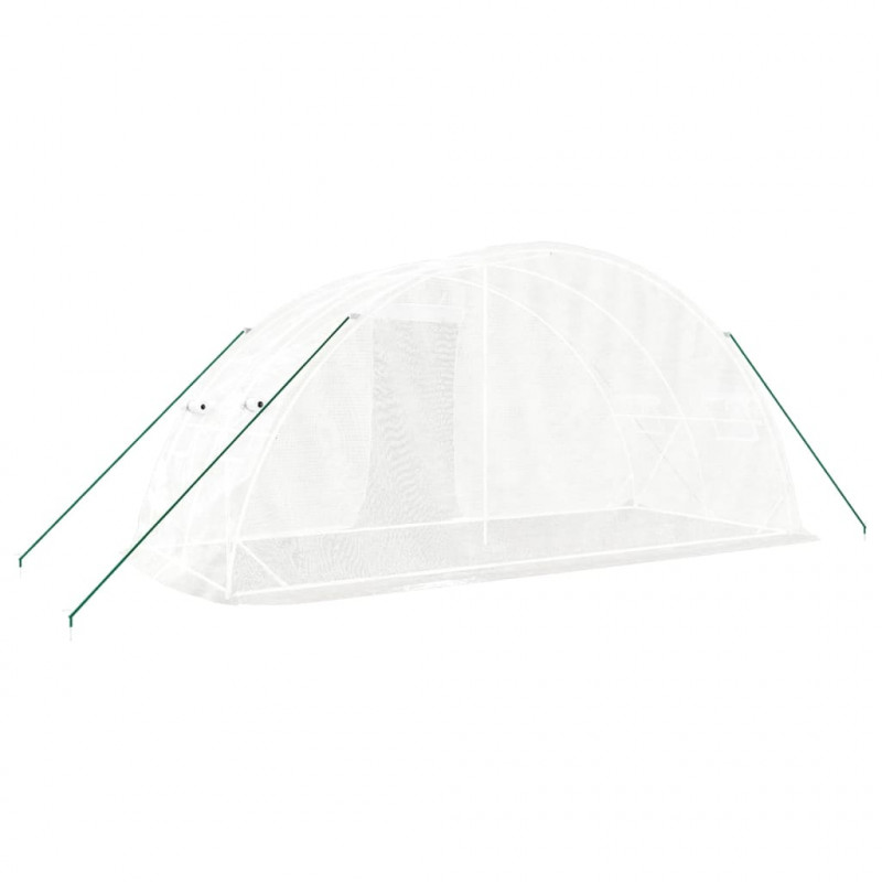 Szklarnia ze stalową ramą, biała, 10 m², 5x2x2,3 m