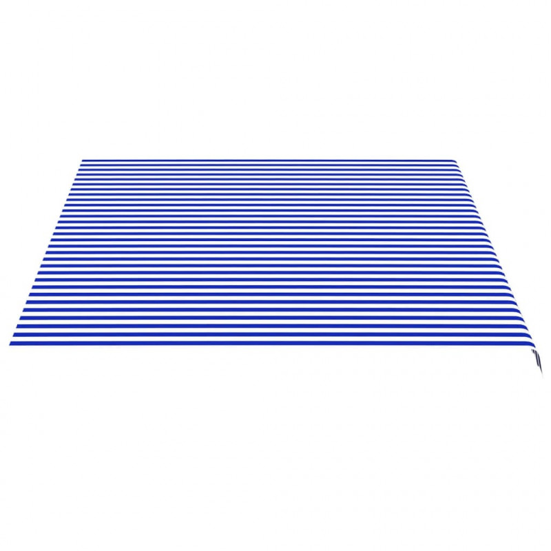 Zapasowa tkanina na markizę, niebiesko-biała, 4,5x3,5 m
