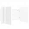 Szafka łazienkowa z lustrem i LED, biała, 80x12x45 cm, akryl