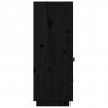 Kredens, czarny, 67x40x108,5 cm, lite drewno sosnowe