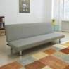 Sofa rozkładana, szara, poliester