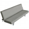 Sofa rozkładana, szara, poliester