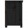 Szafka pod TV, czarna, 114x35x52 cm, lite drewno sosnowe