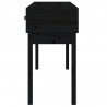 Stolik konsolowy, czarny, 114x40x75 cm, lite drewno sosnowe