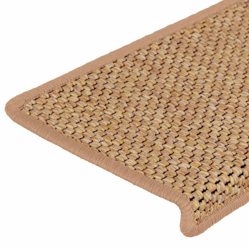 Samoprzylepne nakładki na schody, 15 szt., 65x21x4cm, pomarańcz