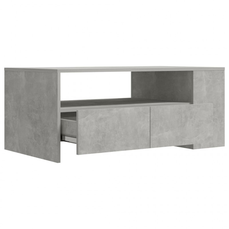 Stolik kawowy, szarość betonu, 102x55x42 cm