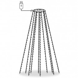 Siatka lampek choinkowych, 300 kolorowych diod LED, 300 cm