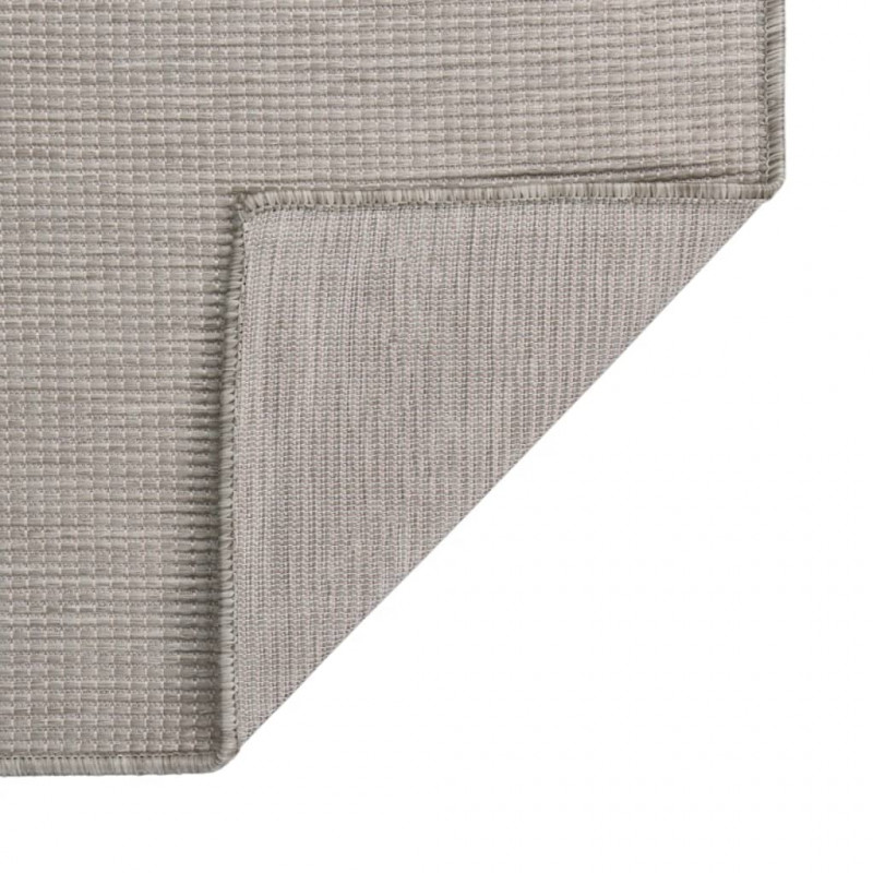 Dywan zewnętrzny o płaskim splocie, 80x150 cm, taupe