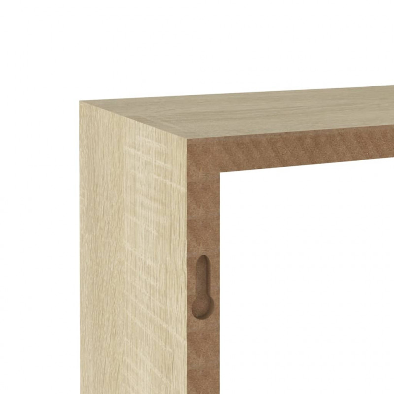Półki ścienne kostki, 3 szt., kolor dąb sonoma