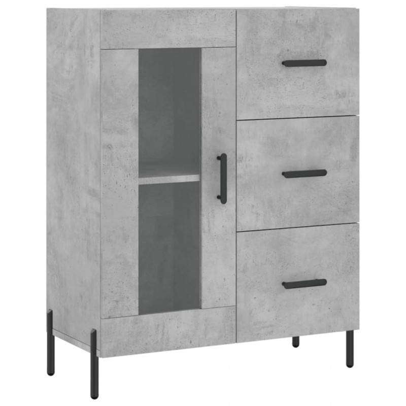 Szafka, szarość betonu, 69,5x34x90 cm, materiał drewnopochodny