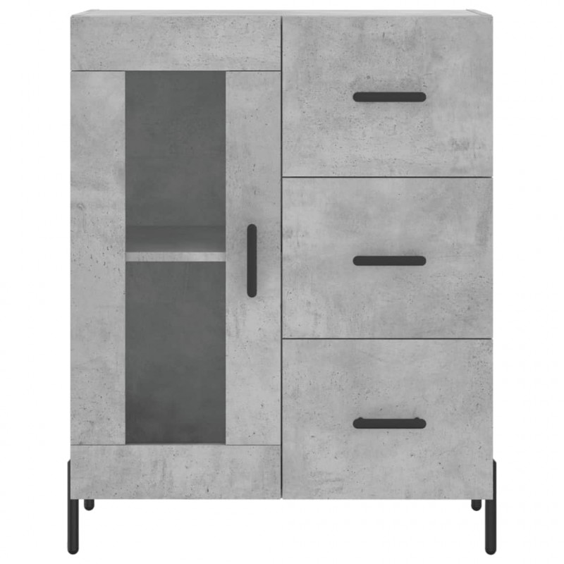Szafka, szarość betonu, 69,5x34x90 cm, materiał drewnopochodny
