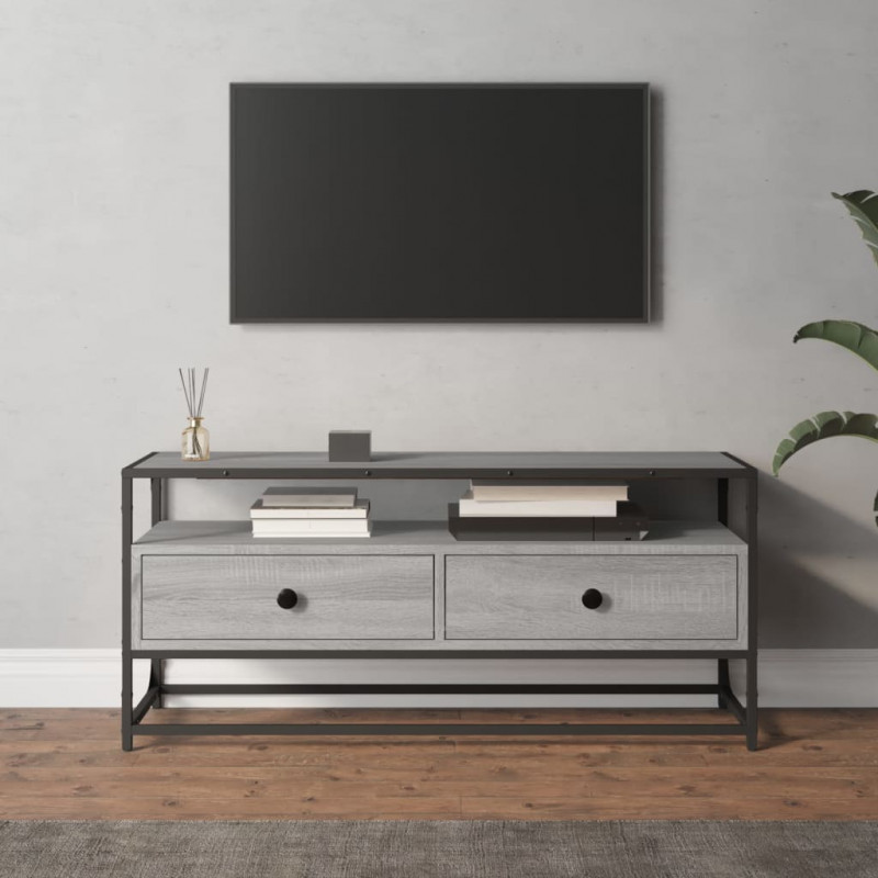 Szafka pod TV, szary dąb sonoma, 100x35x45 cm