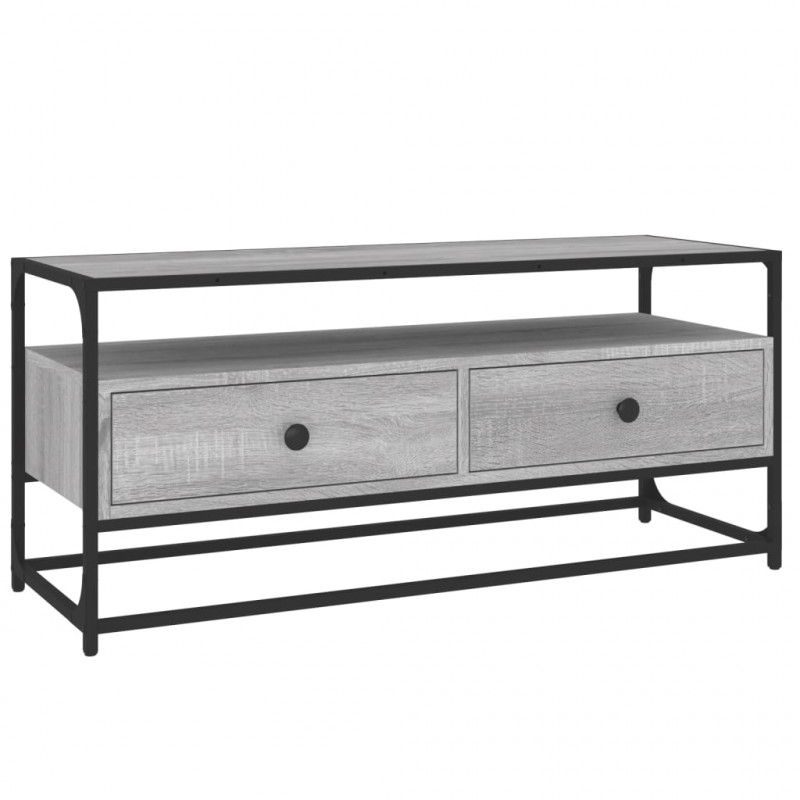 Szafka pod TV, szary dąb sonoma, 100x35x45 cm
