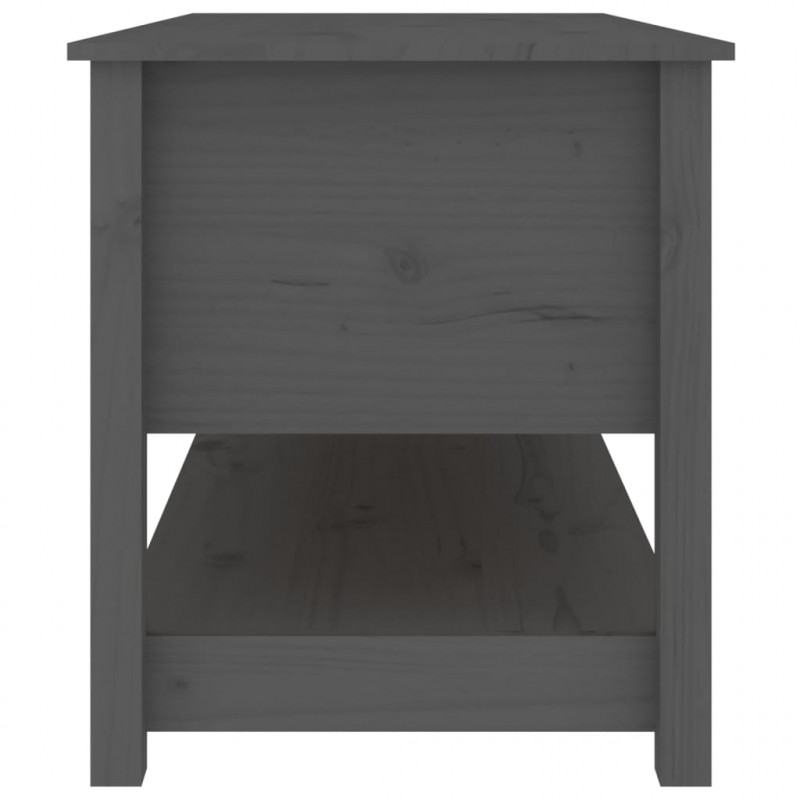 Stolik kawowy, szary, 102x49x55 cm, lite drewno sosnowe