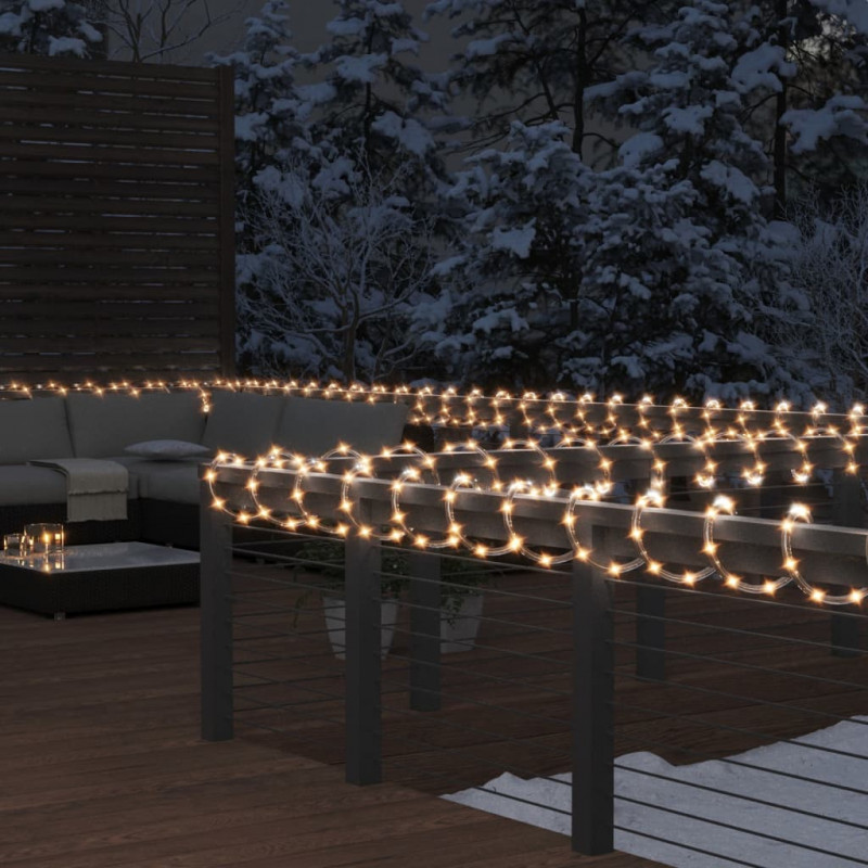 Wąż świetlny, 240 LED, ciepła biel, 10 m, PVC