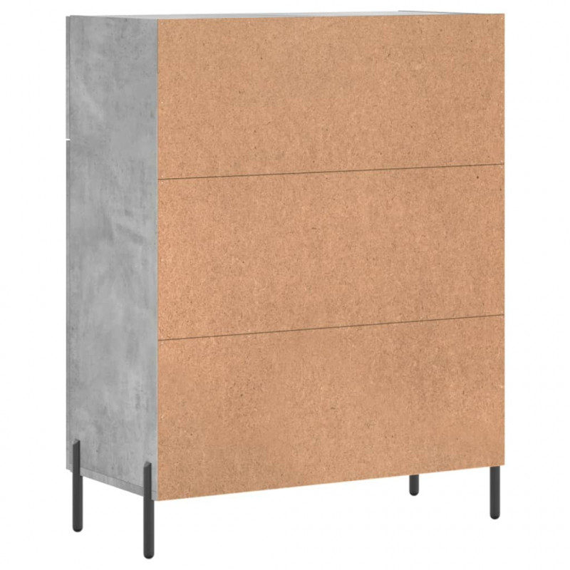 Szafka, szarość betonu, 69,5x34x90 cm, materiał drewnopochodny