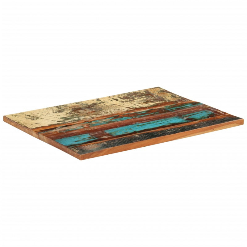 Prostokątny blat stołu 60x80 cm 25-27 mm, lite drewno z odzysku
