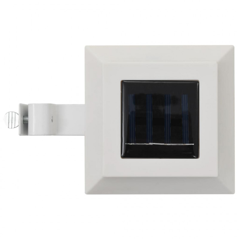 Kwadratowe lampy solarne na zewnątrz, 6 szt., LED, 12 cm, białe