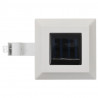 Kwadratowe lampy solarne na zewnątrz, 6 szt., LED, 12 cm, białe