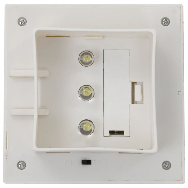 Kwadratowe lampy solarne na zewnątrz, 6 szt., LED, 12 cm, białe