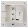 Kwadratowe lampy solarne na zewnątrz, 6 szt., LED, 12 cm, białe