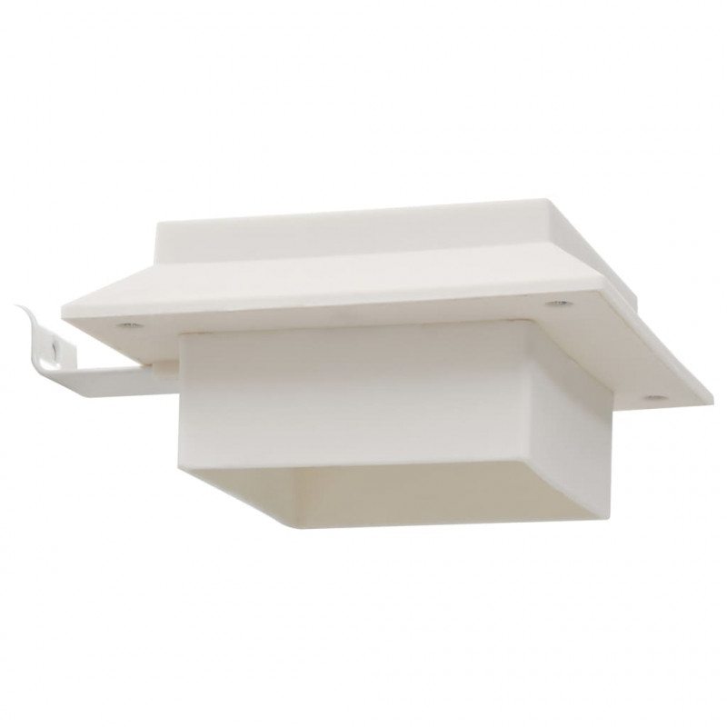 Kwadratowe lampy solarne na zewnątrz, 6 szt., LED, 12 cm, białe