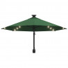Parasol ogrodowy z LED, ścienny, 300 cm, zielony