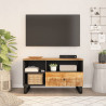 Szafka RTV, 80x33x46 cm, mango i materiał drewnopochodny