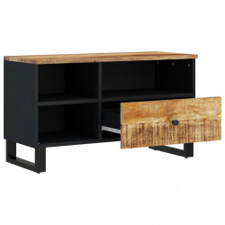 Szafka RTV, 80x33x46 cm, mango i materiał drewnopochodny