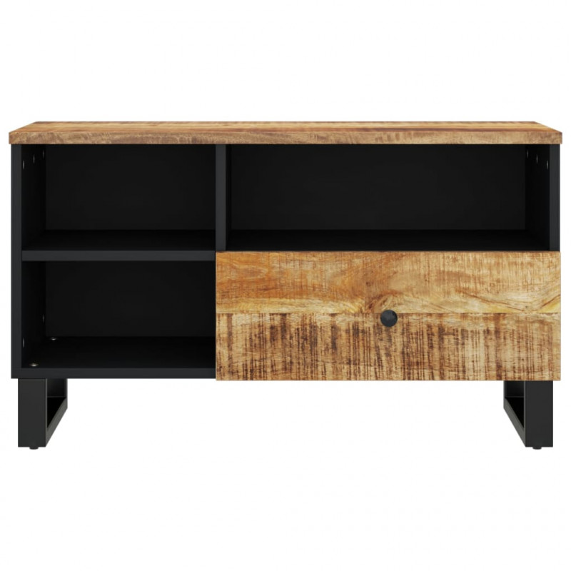 Szafka RTV, 80x33x46 cm, mango i materiał drewnopochodny