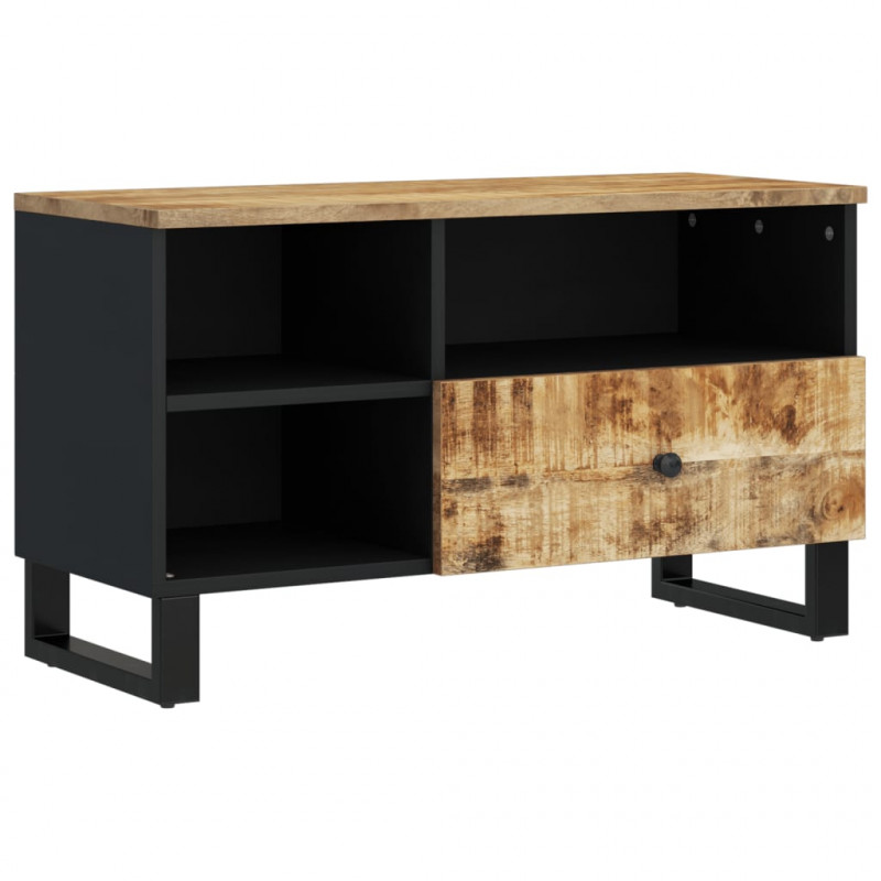 Szafka RTV, 80x33x46 cm, mango i materiał drewnopochodny