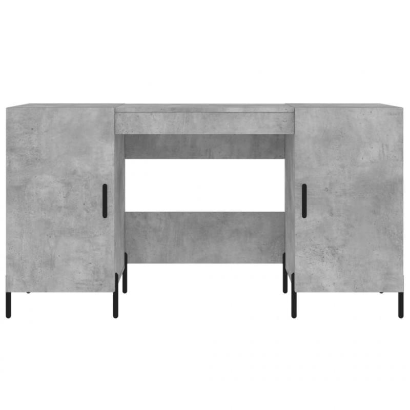 Biurko, szarość betonu, 140x50x75 cm, materiał drewnopochodny