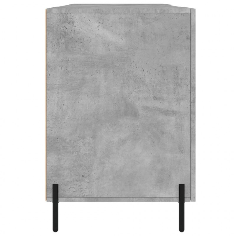 Biurko, szarość betonu, 140x50x75 cm, materiał drewnopochodny
