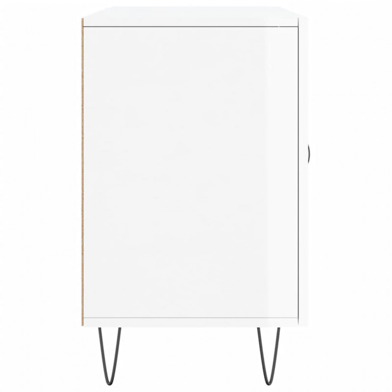 Komoda, biała z połyskiem, 100x36x60 cm materiał drewnopochodny