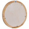 Lustro ścienne, 40 cm, drewno tekowe, okrągłe