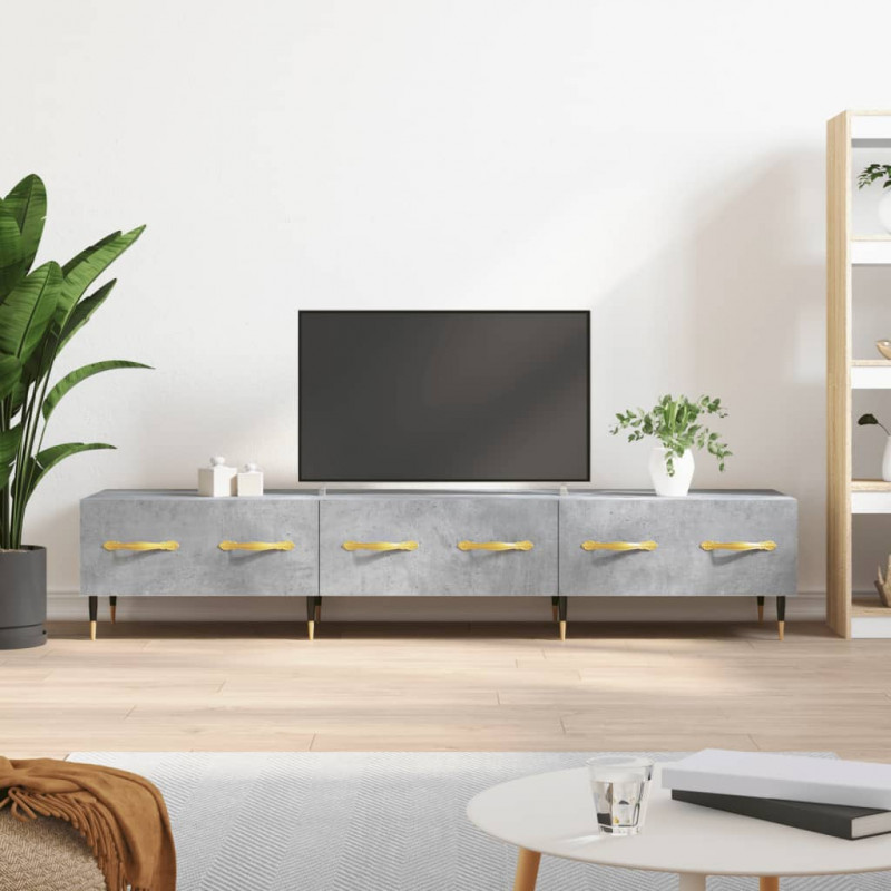 Szafka pod TV, szarość betonu, 150x36x30 cm